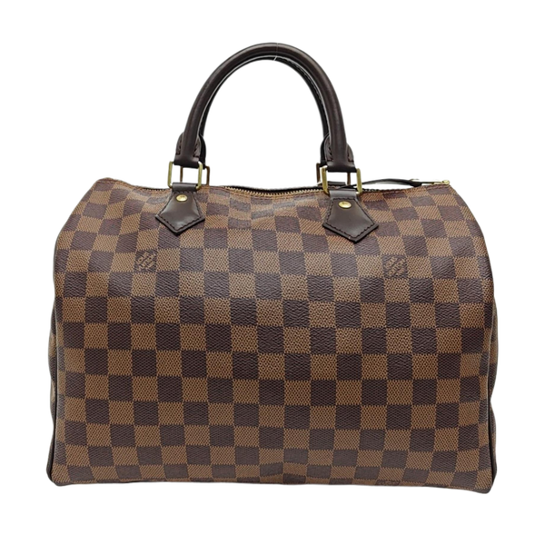 SPEEDY 25 Damier Ebene Coated Canvas Brown