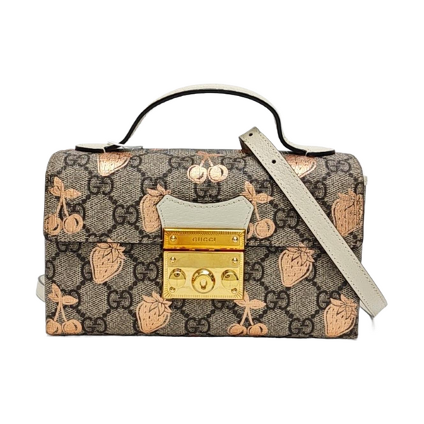 Padlock Mini Monogram Coated Canvas Beige