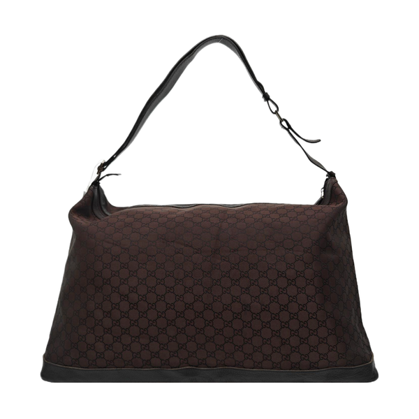 Monogram Nylon Shoulder Bag Brown