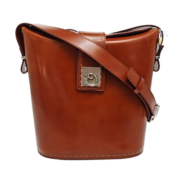 Calfskin Bucket Bag Brown