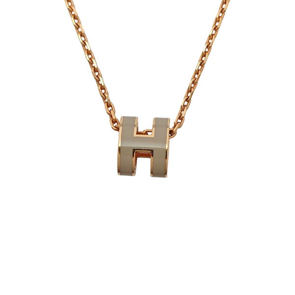 Pop H Metal Rose Gold Necklace