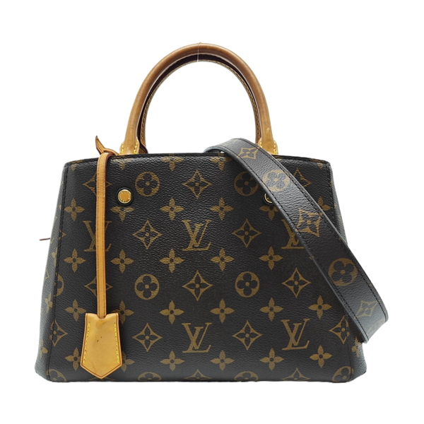 MONTAIGNE BB Monogram Coated Canvas Brown