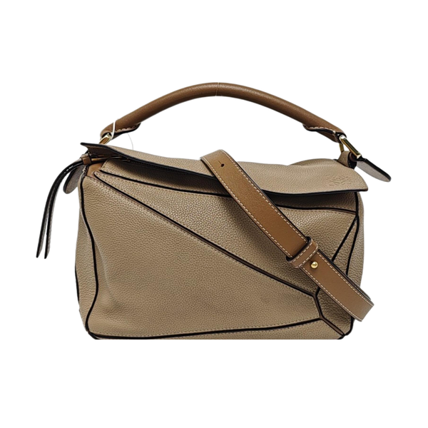 Puzzle Small Calfskin Beige