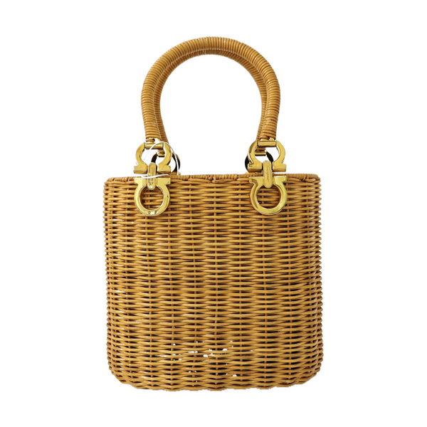 Special Material Bucket Bag Brown