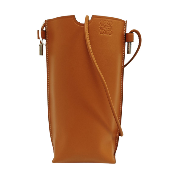 Calfskin Crossbody Bag Brown
