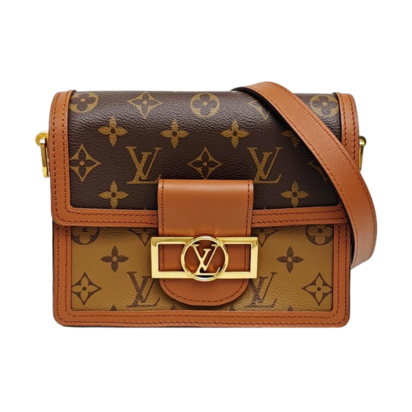 DAUPHINE Mini Monogram Coated Canvas Brown