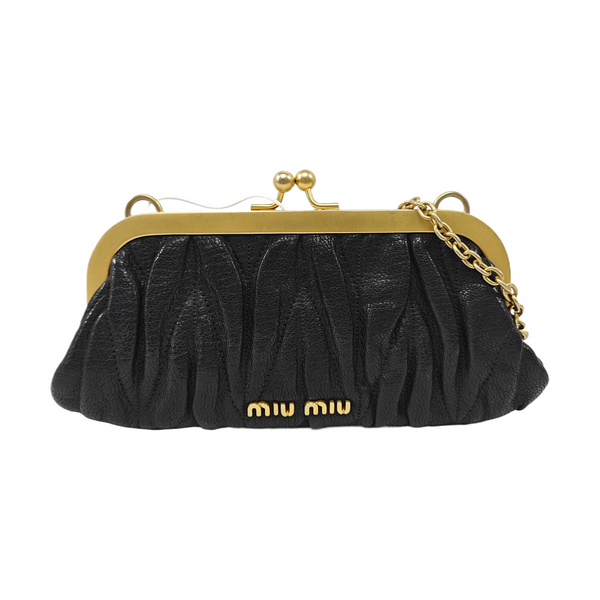 Quilted Calfskin Shoulder Bag Black
