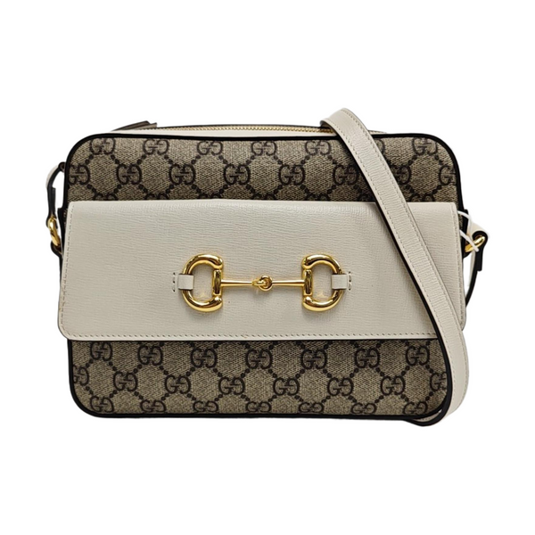 Authenticated pre-owned Horsebit 1955 Small Coated Canvas Multicolor - Shoulder Bag at Looply
