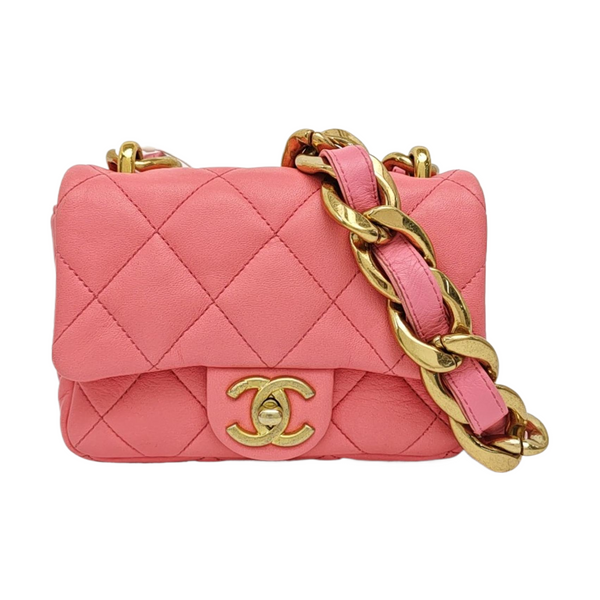 CLASSIC FLAP Mini Quilted Lambskin Pink