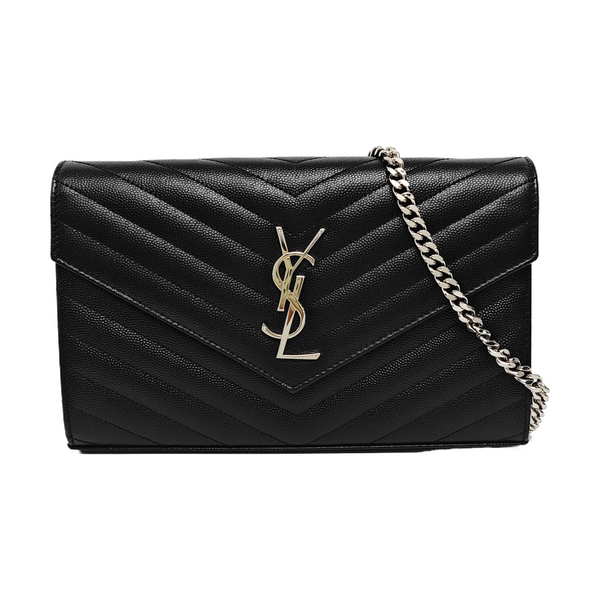 MONOGRAM Medium Chevron Calfskin Black