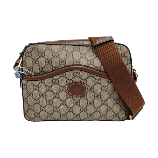 Monogram Coated Canvas Shoulder Bag Black