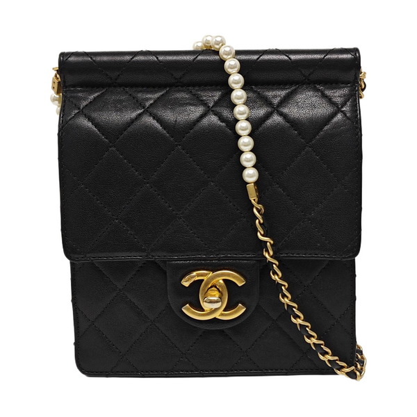 EX FLAP Quilted Calfskin Black