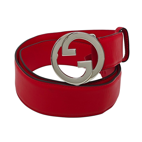 Leather Belt Red