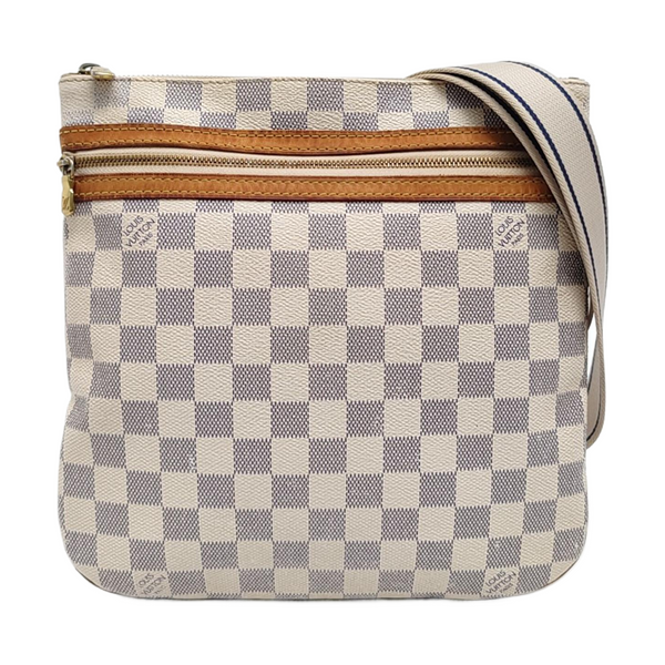 BOSPHORE Damier Azur Coated Canvas White