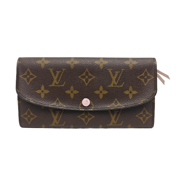 EMILIE Monogram Coated Canvas Brown Wallet