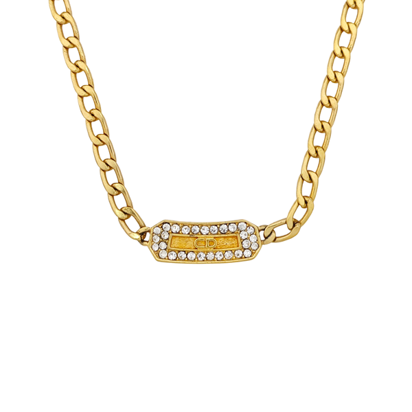 Petit CD Metal Gold Necklace