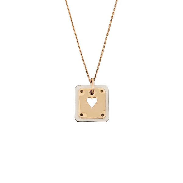 As De Coeur Metal Rose Gold Necklace
