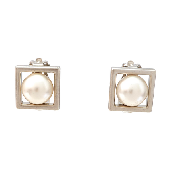 Metal Silver Clip On Earrings