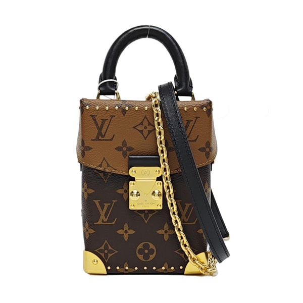 CAMERA BOX Monogram Coated Canvas Brown