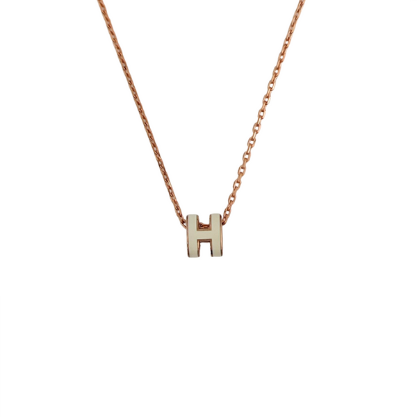 Pop H Metal Rose Gold Necklace
