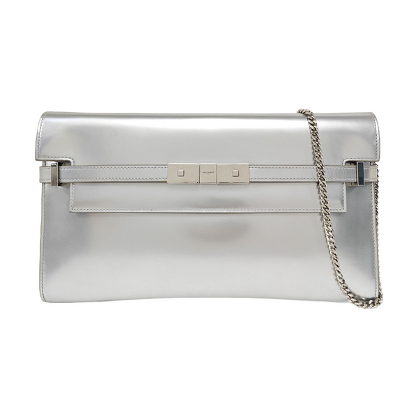MANHATTAN Medium Calfskin Silver