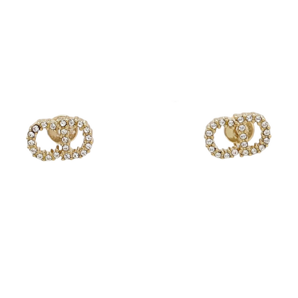 Clair D Lune Crystal Clear Stud Earrings