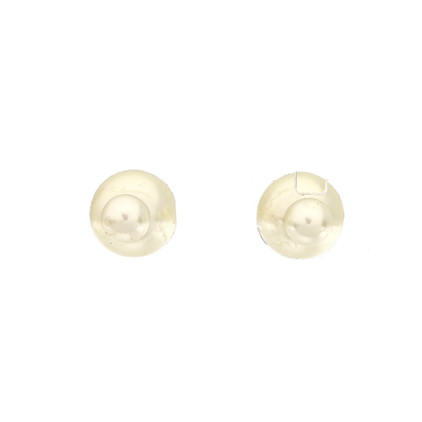 Dior Tribales Metal White Stud Earrings
