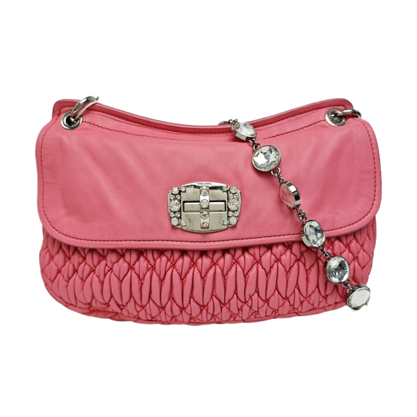 Crystal Quilted Lambskin Pink