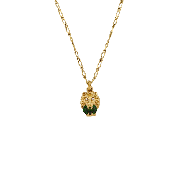 Authenticated pre-owned Lion Head 18K Gold Gold Necklace - Necklace at Looply
