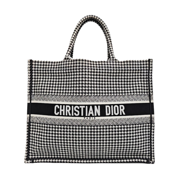 Bolso de mano grande de lona negra