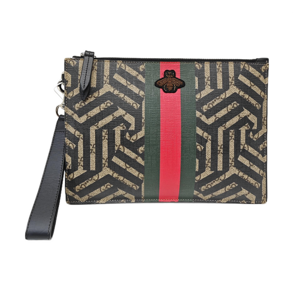 Monogram Coated Canvas Clutch Multicolor