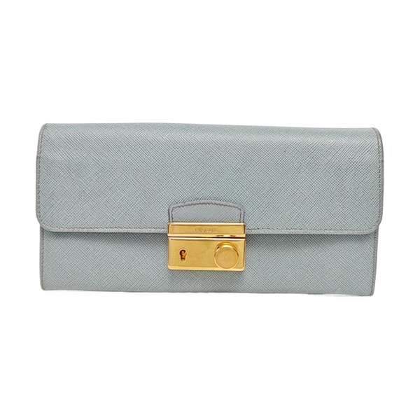 Saffiano Calfskin Clutch Blue
