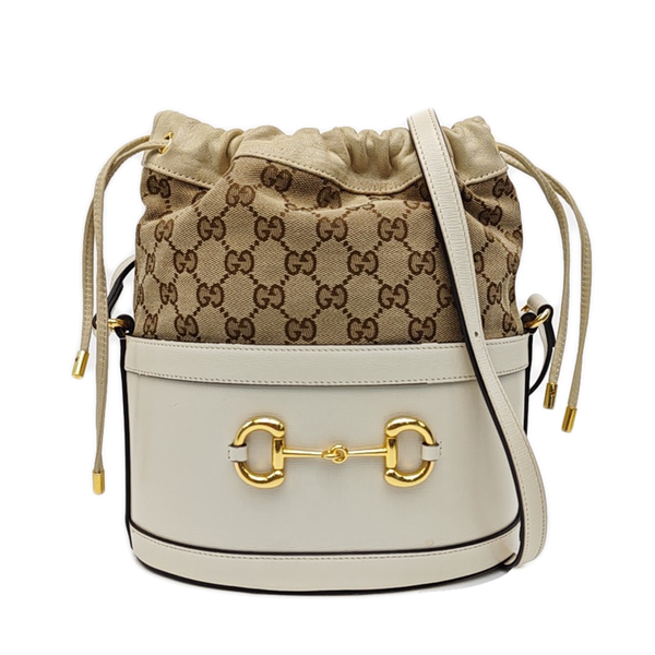 Horsebit 1955 Small Monogram Calfskin White