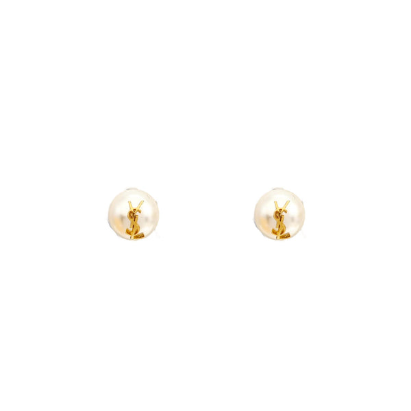 Metal White Stud Earrings