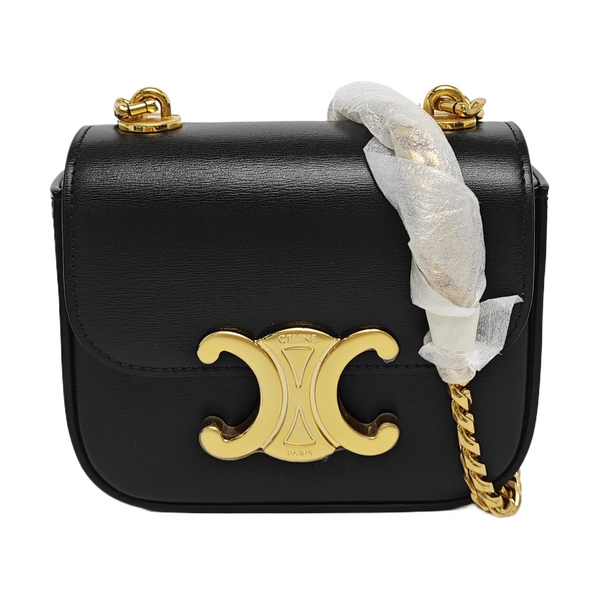 Authenticated pre-owned TRIOMPHE Mini Calfskin Black - Shoulder Bag at Looply