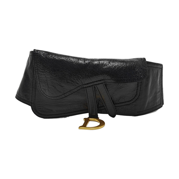Saddle Small Calfskin Black
