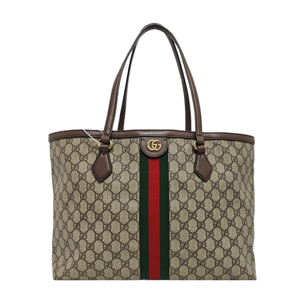 Monogram Coated Canvas Tote Bag Brown