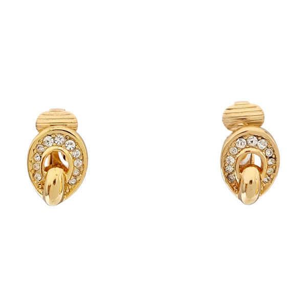 Metal Gold Clip On Earrings