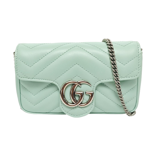 GG Marmont Mini Quilted Calfskin Green