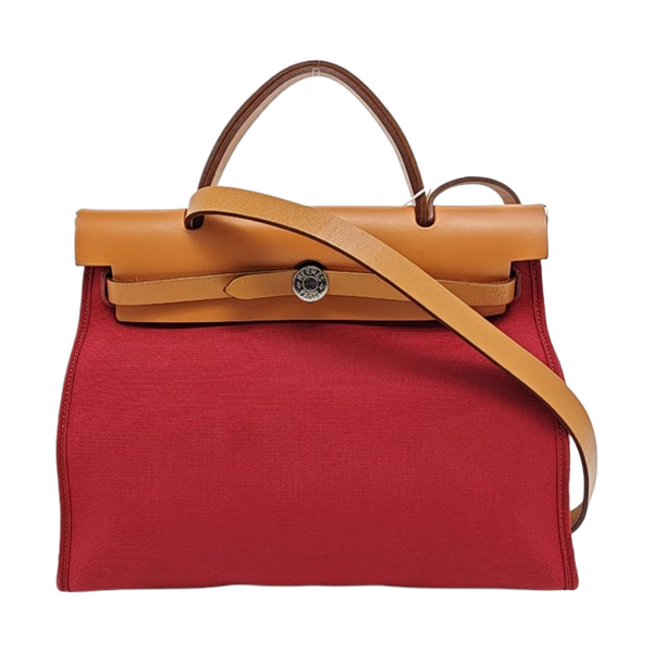 Authenticated pre-owned Herbag 31 Canvas Red - Shoulder Bag at Looply