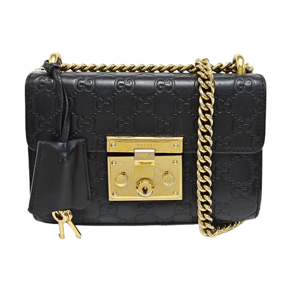 Padlock Small Monogram Calfskin Black