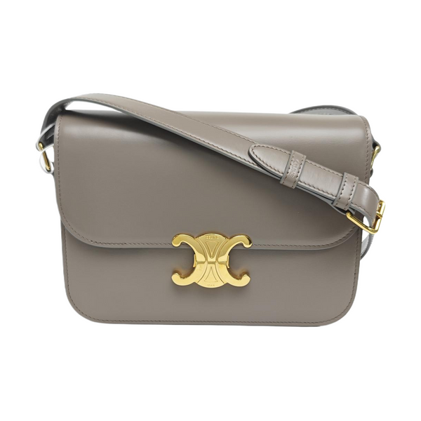 TRIOMPHE Medium Calfskin Gray