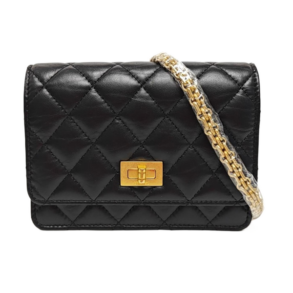 2.55 Quilted Calfskin Black