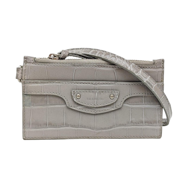 Classic City Calfskin Gray Card Holder