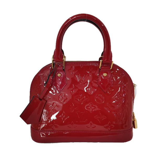 Authenticated pre-owned ALMA BB Monogram Patent Leather Red - Shoulder Bag at Looply