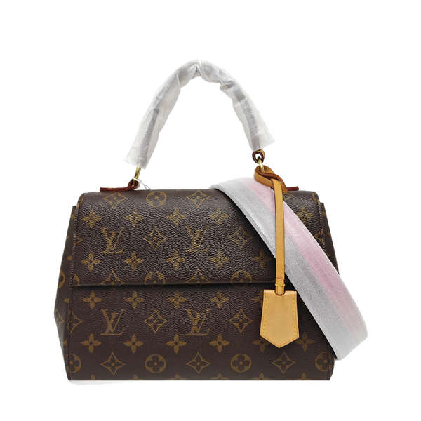 CLUNY PM Monogram Coated Canvas Brown