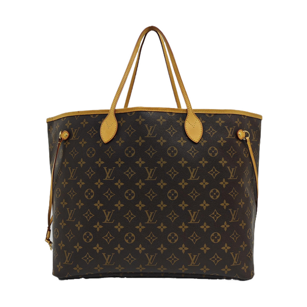 NEVERFULL GM Monogram Coated Canvas Brown