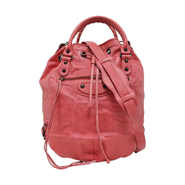 Pompon Bag Calfskin Pink