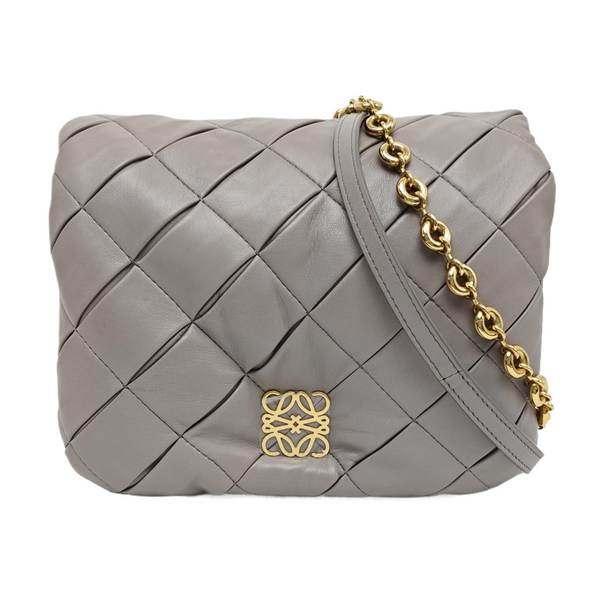 Quilted Lambskin Shoulder Bag Gray