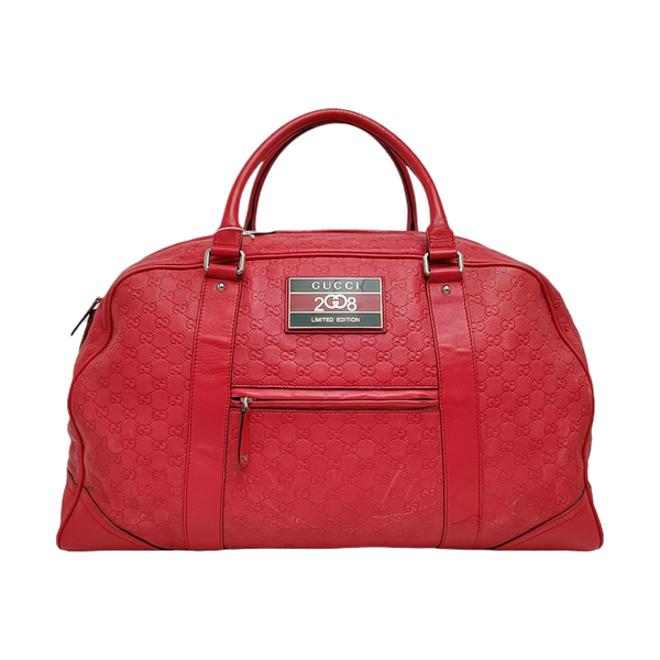 Microguccissima Monogram Leather Red